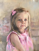 kislány portré olajjal - little girl's portrait in oil 